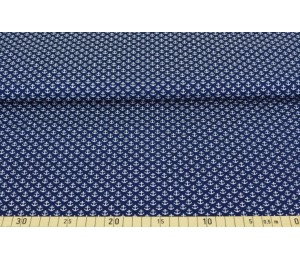 Baumwolle - Anker dunkelblau weiß